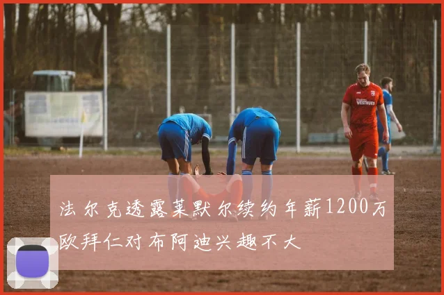 法尔克透露莱默尔续约年薪1200万欧拜仁对布阿迪兴趣不大